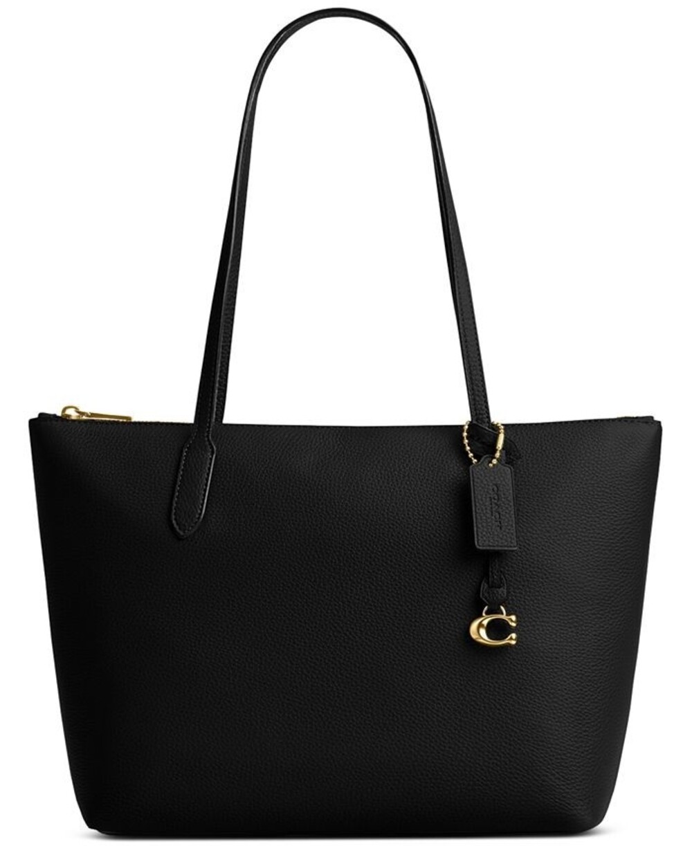 COACH Bella Pebbled Leather Brown Tote Bag